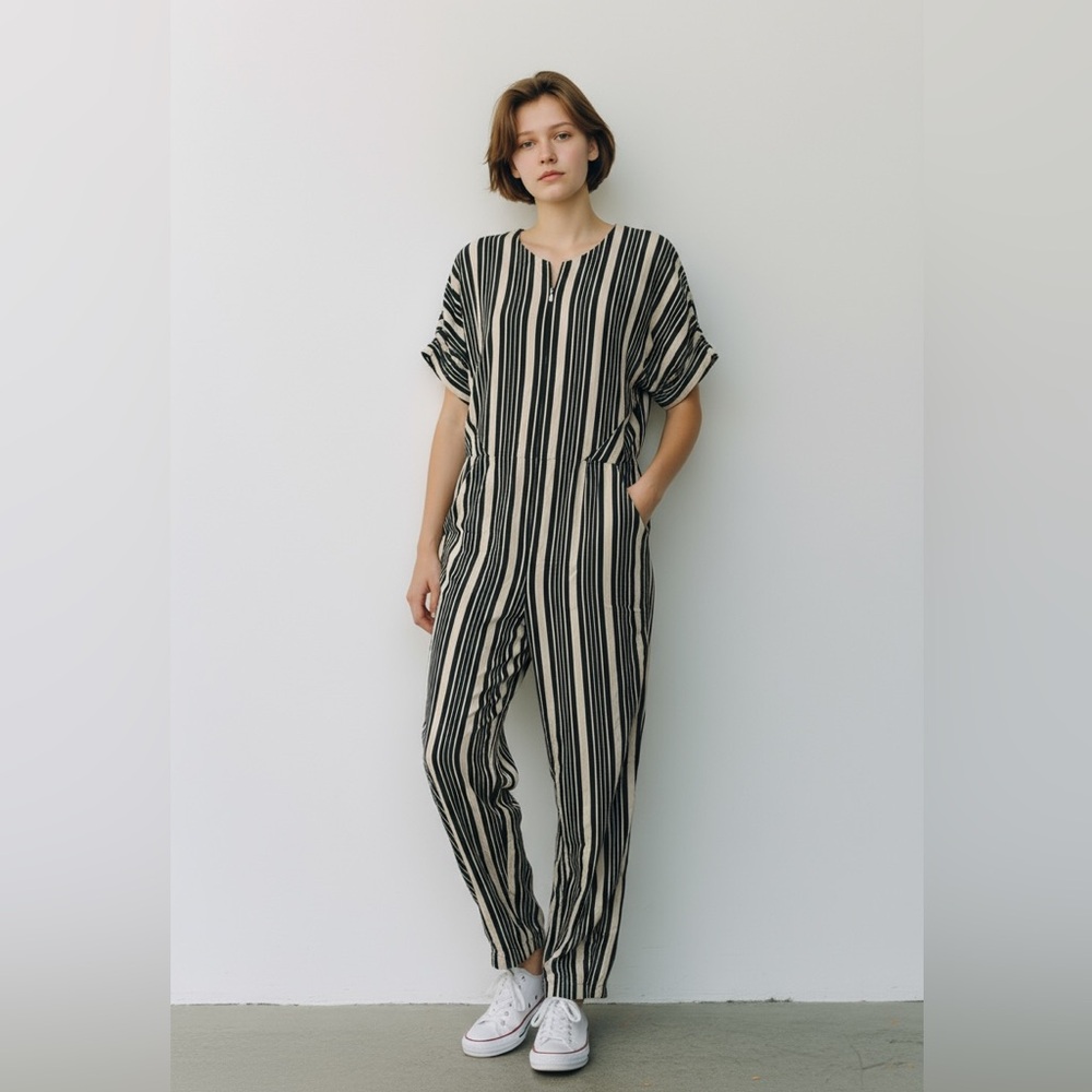 Zero by Maria Cornejo Stripe jumpsuit size 6‎